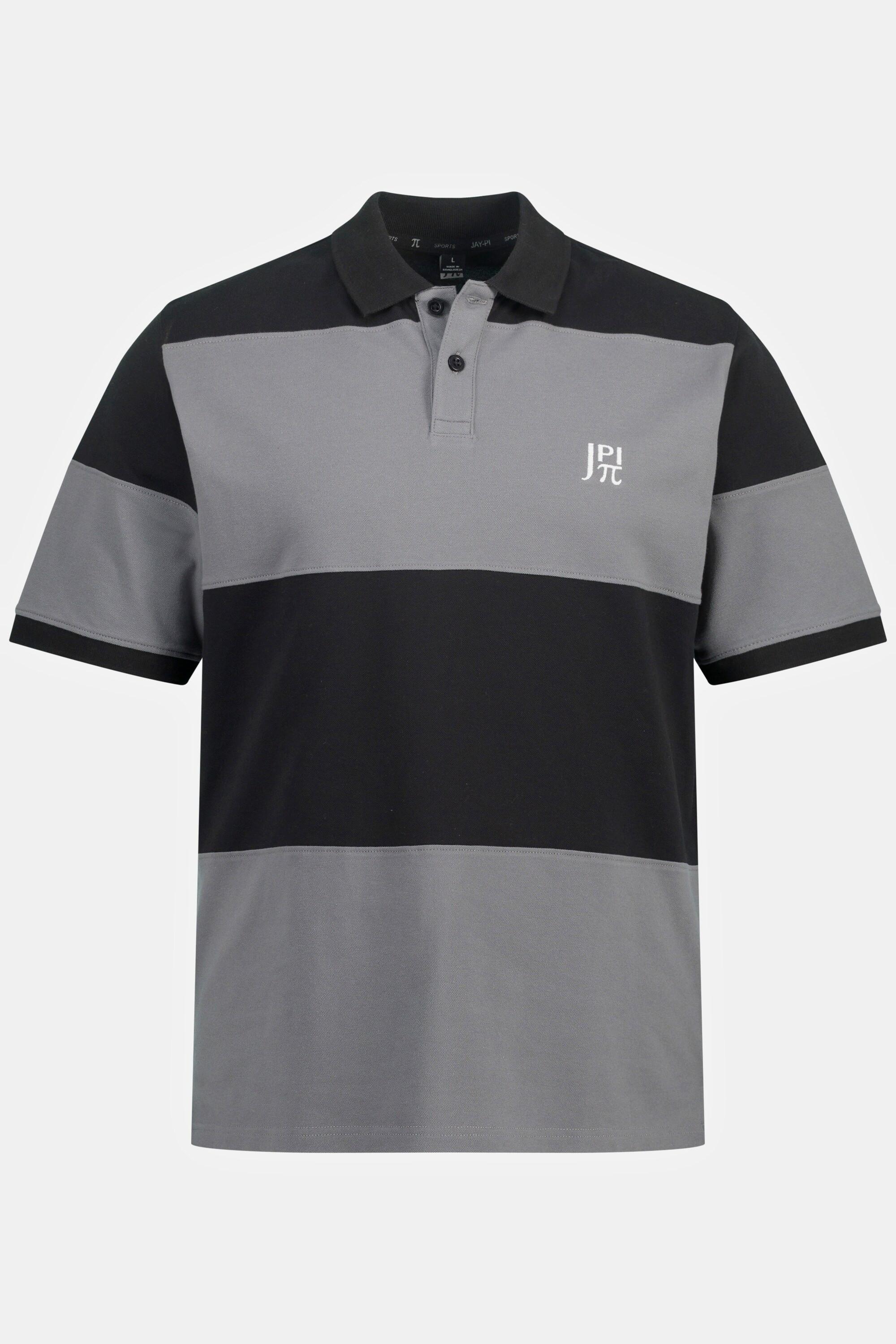 JP1880  Polo de golf JAY-PI, à manches courtes et rayures larges 