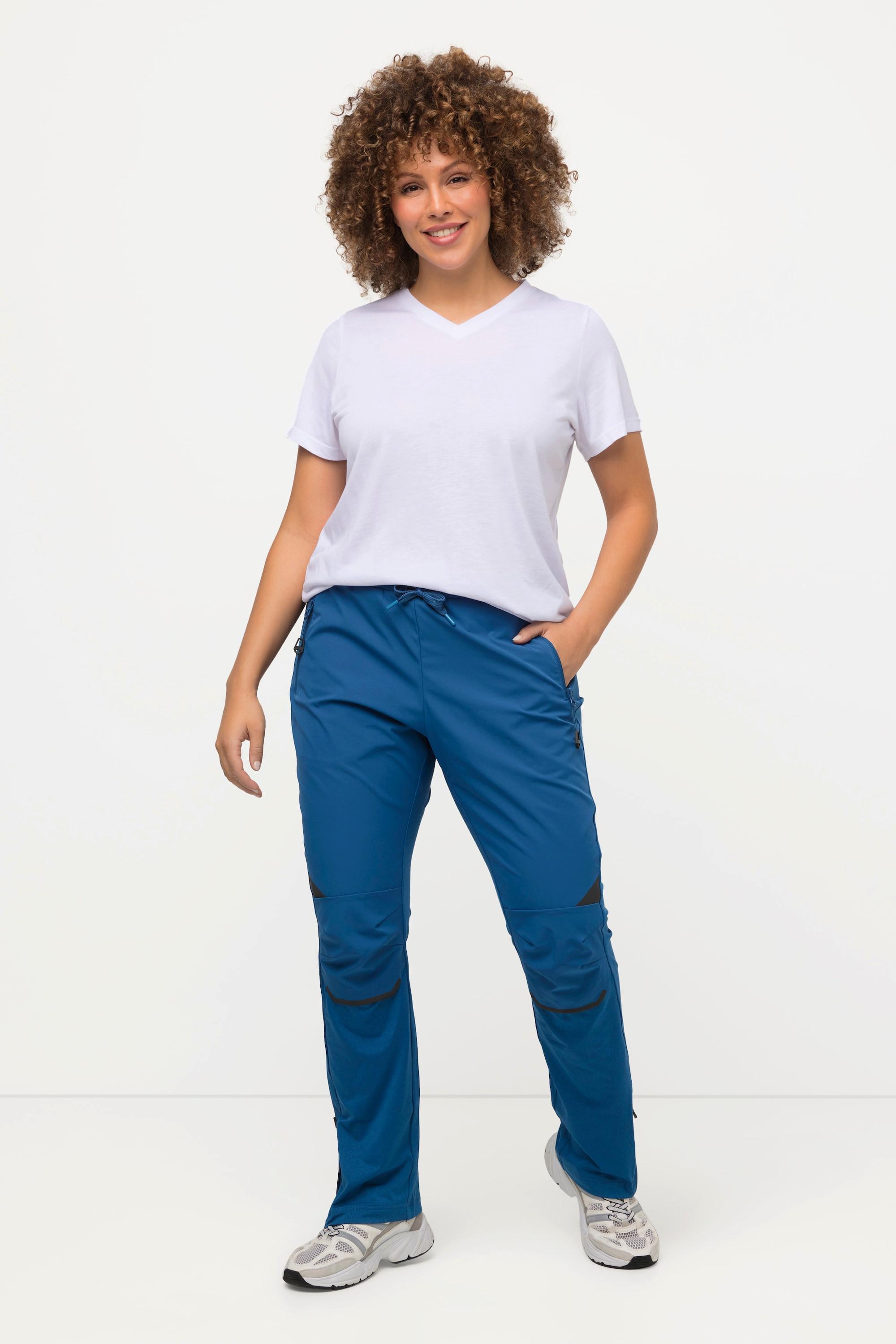 Ulla Popken  Pantalon outdoor à taille élastique. Double épaisseur, doublure en mesh. 