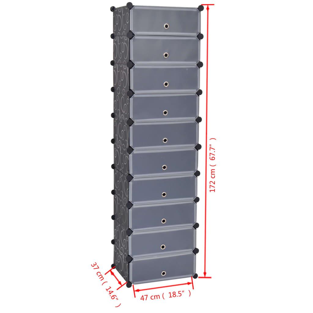 VidaXL Armoire à chaussures plastique  