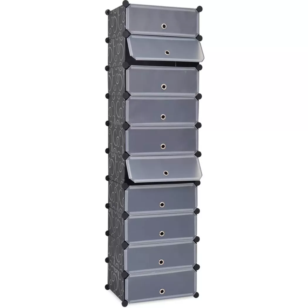 VidaXL - Schuhregal plastik, One Size, Schwarz