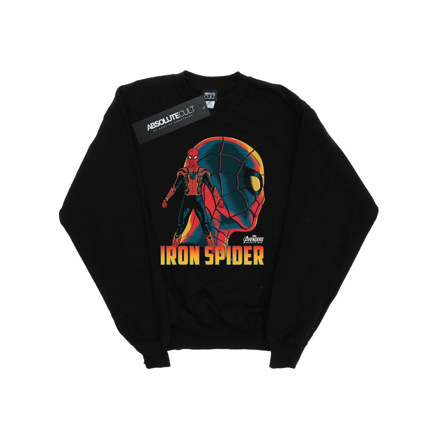 Image of Avengers Infinity War Iron Spider Character Sweatshirt Jungen Schwarz 128