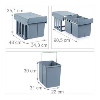 Northio Ausziehbare Abfalltrennung mit 2 Abfallbehältern  