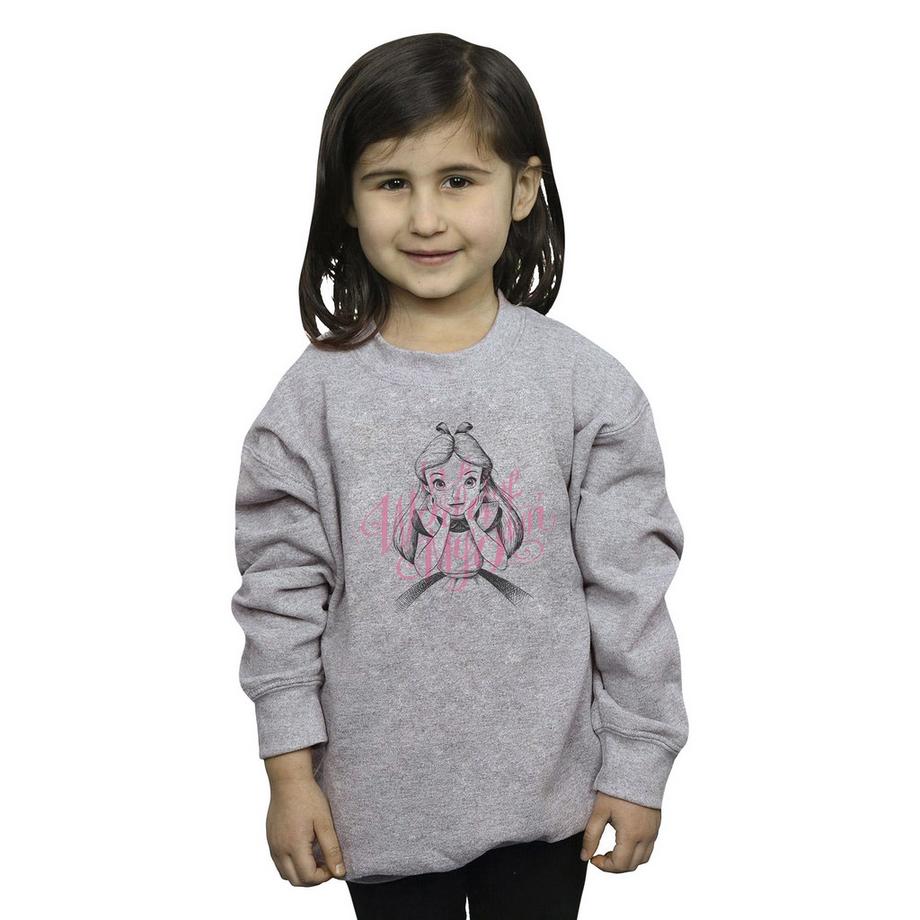 Disney  Alice In Wonderland In A World Of My Own Sweatshirt 