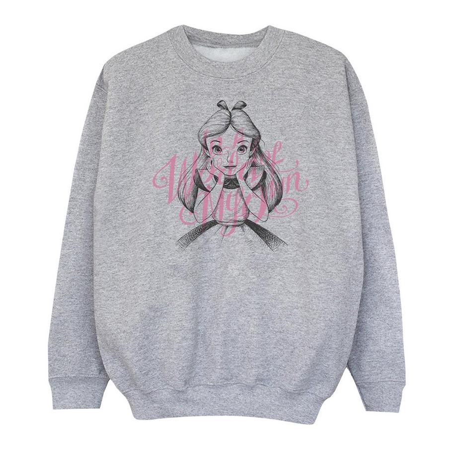 Disney  Alice In Wonderland In A World Of My Own Sweatshirt 