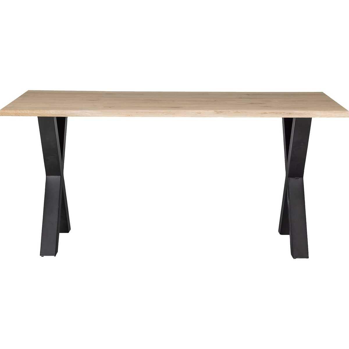 mutoni Tavolo da pranzo Tablo in rovere FSC con bordo ad albero 160x90 piede Alkmaar  