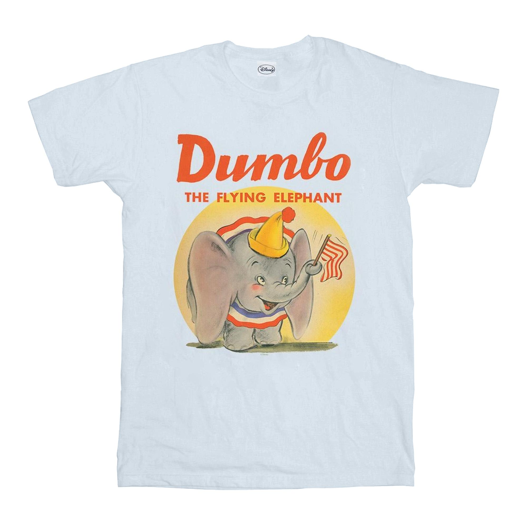 Image of Dumbo Flying Elephant Tshirt Unisex Weiss 140/146
