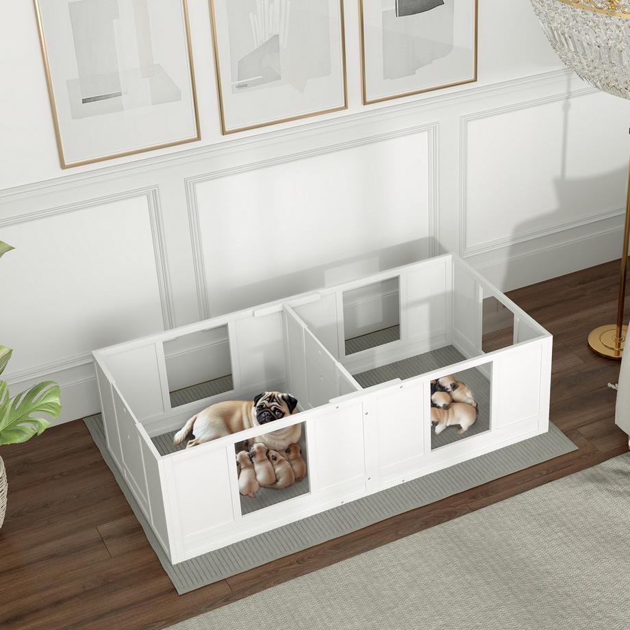 PawHut  Wurfkiste für Welpen 