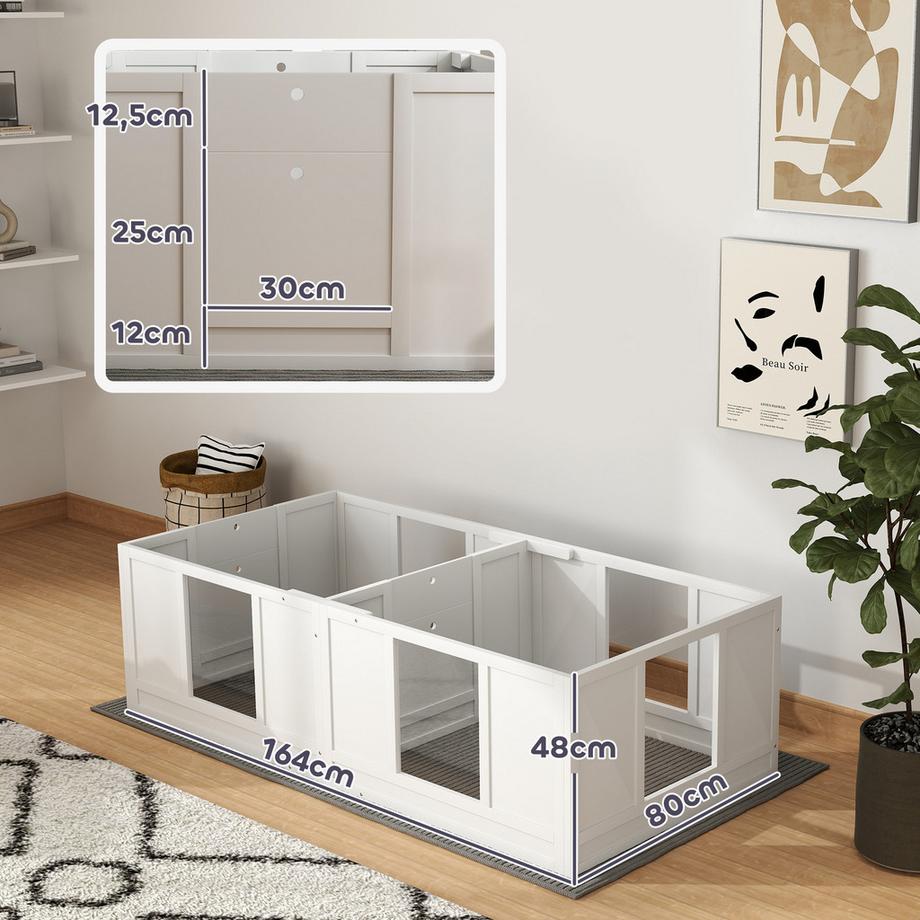 PawHut  Wurfkiste für Welpen 