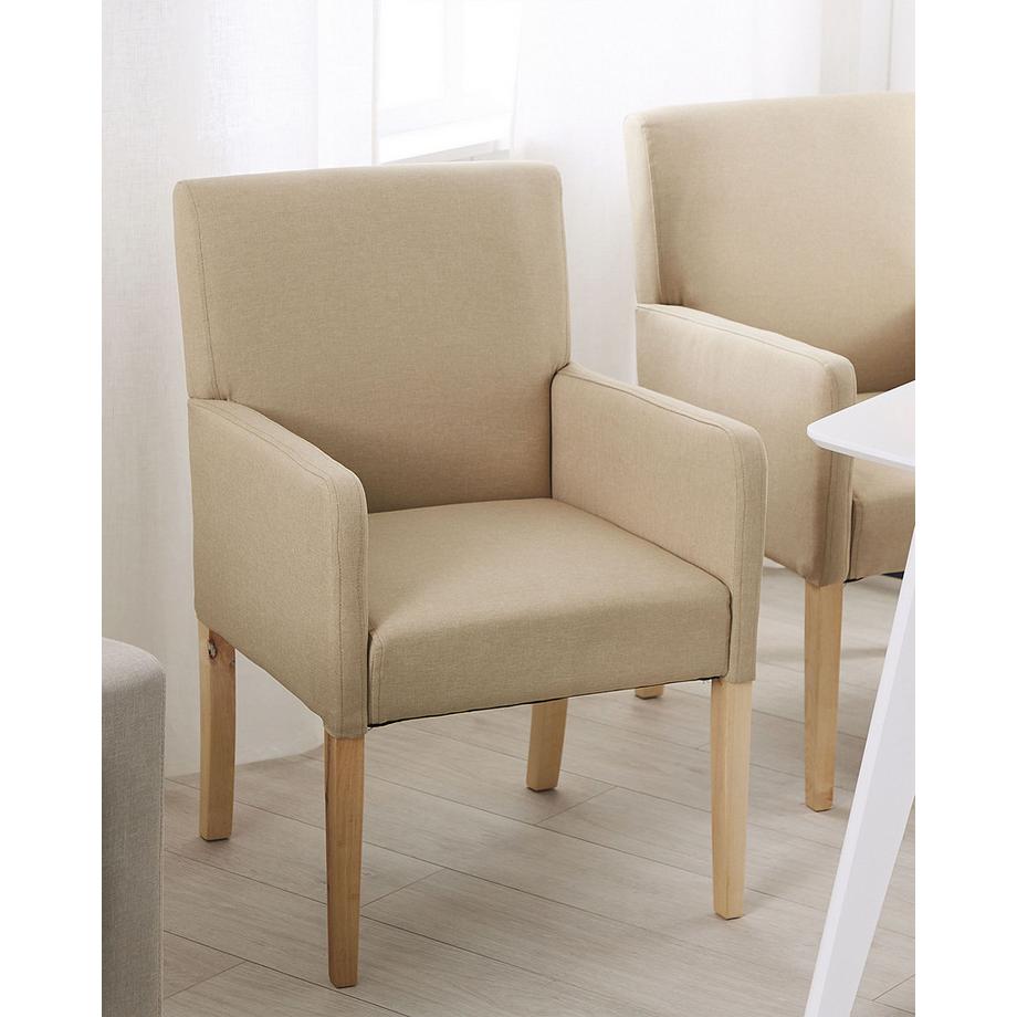 Beliani Sedia da pranzo en Tessuto Retrò ROCKEFELLER  