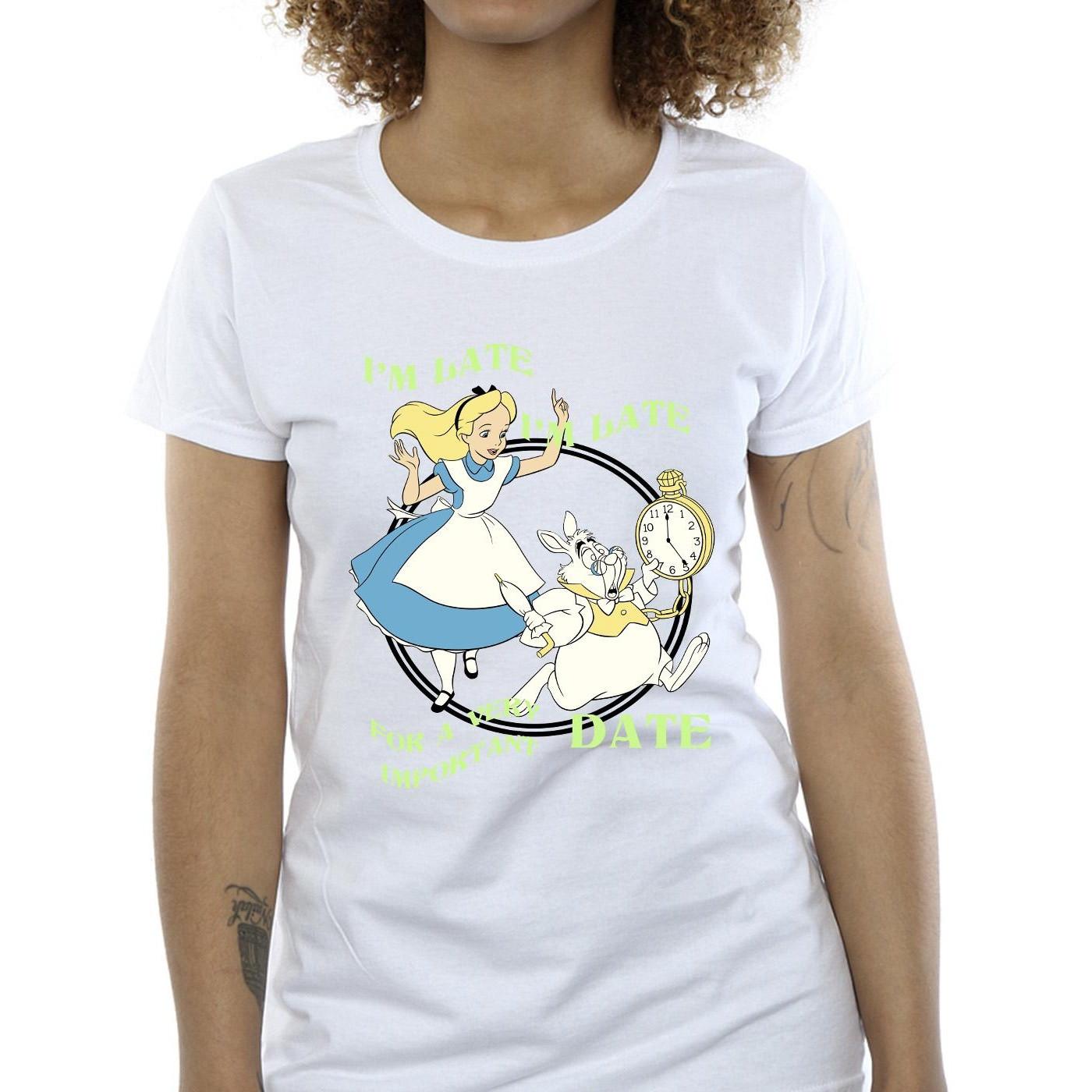 Disney  Tshirt ALICE IN WONDERLAND I'M LATE 