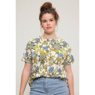 Studio Untold  T-shirt oversized à imprimé floral. Col rond et manches courtes 