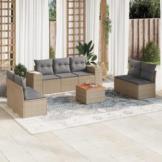 VidaXL set divano da giardino Polirattan  