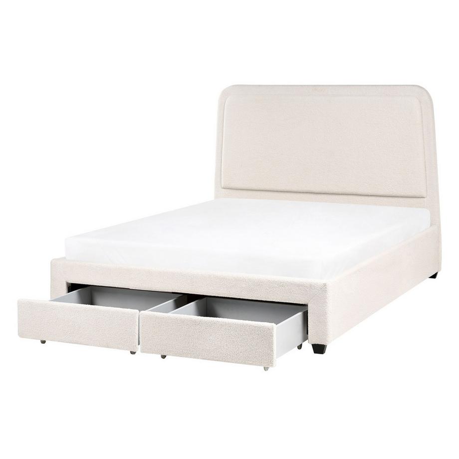 Beliani Letto con cassetti contenitori en Bouclé Scandinavo SARDENT  