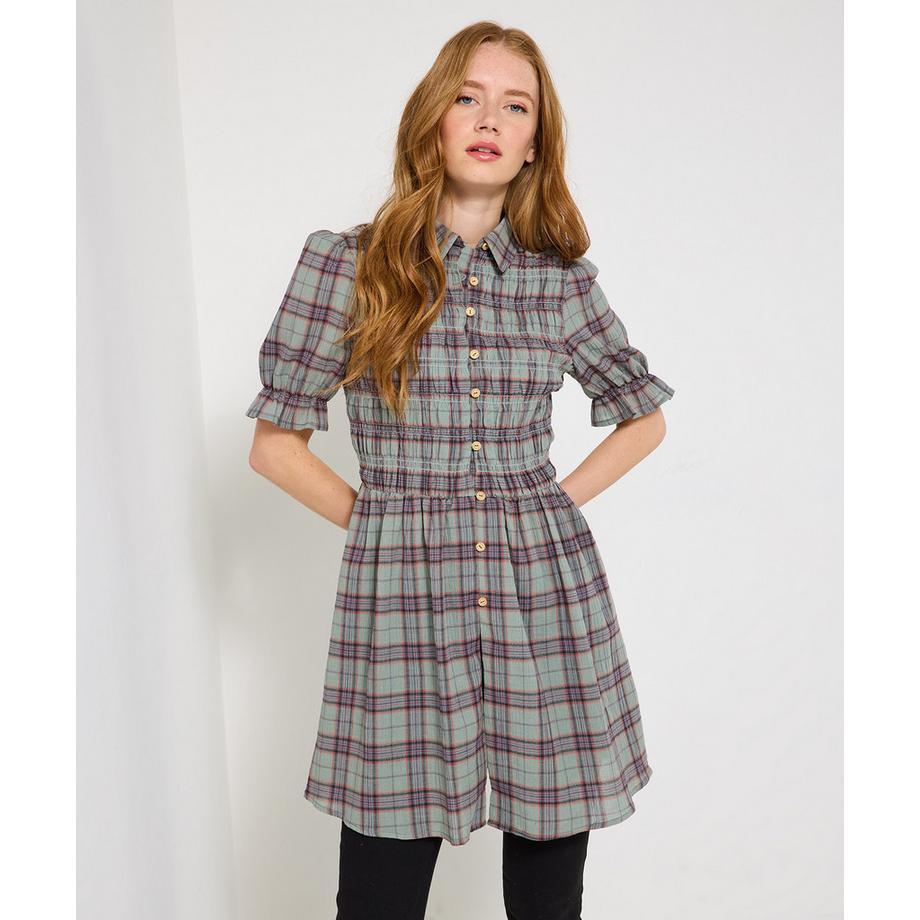 Joe Browns Camicia tunica a quadri con dettagli smock  