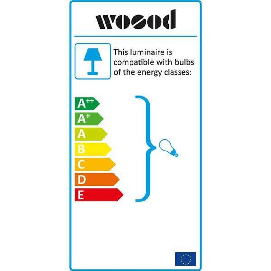 mutoni Lampe à suspension Moza bambou noir  