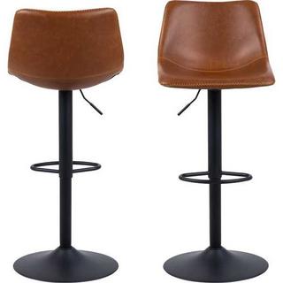 mutoni Tabouret de bar Barnstable cognac, noir (1 pièce)  