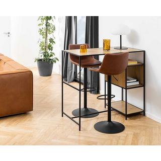 mutoni Tabouret de bar Barnstable cognac, noir  