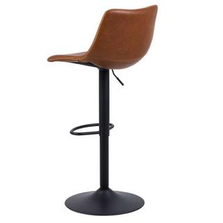 mutoni Tabouret de bar Barnstable cognac, noir  