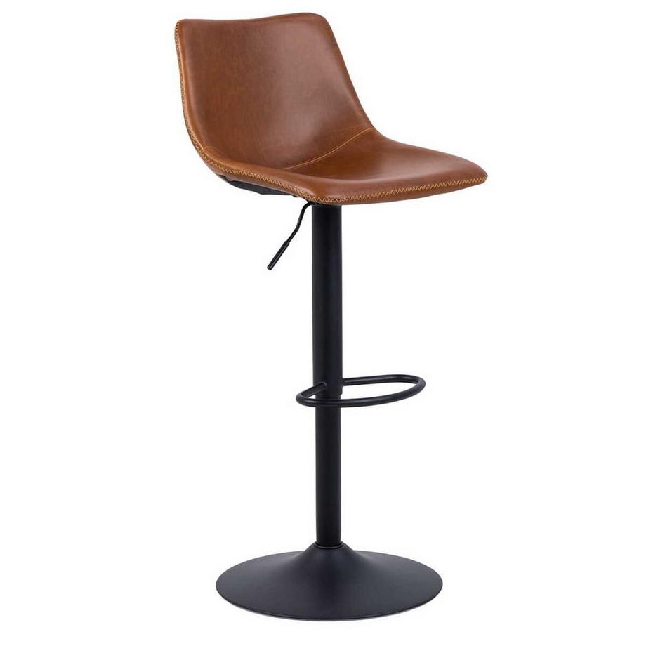 Sgabello da bar Barnstable cognac, nero