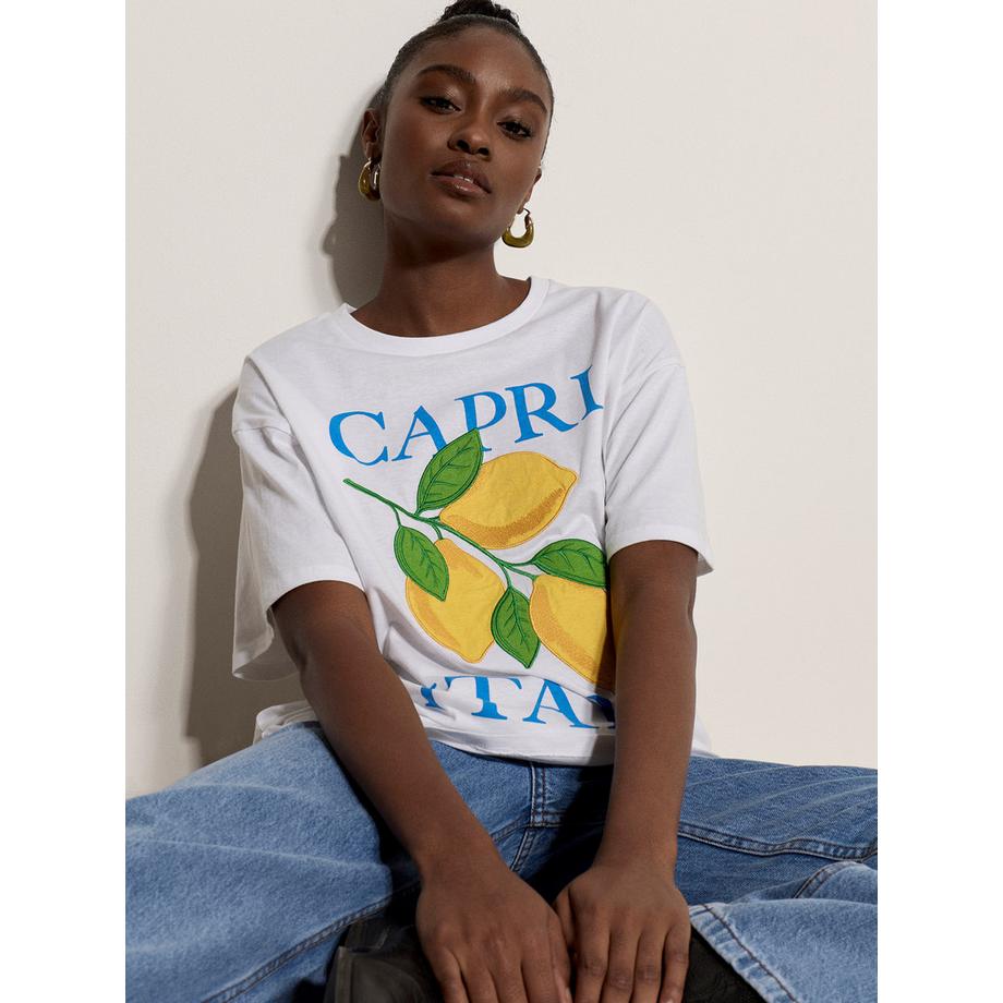 APRICOT T-shirt Capri Italy Lemon  