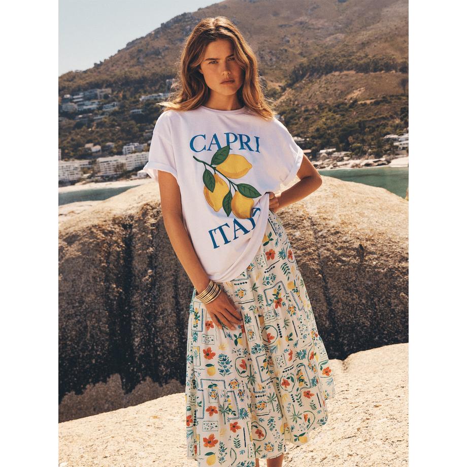APRICOT T-shirt Capri Italy Lemon  