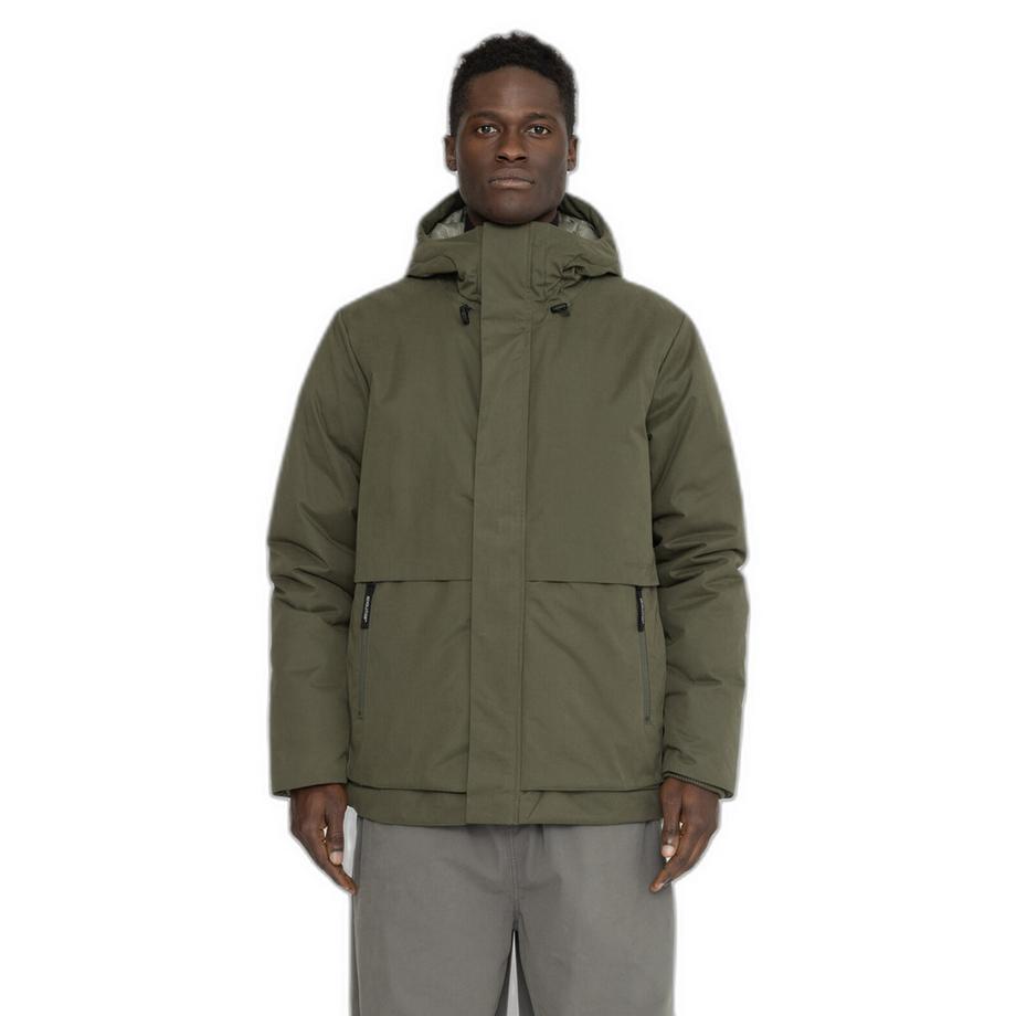 Revolution Kurze Regenjacke mit Kapuze und Reissverschlusstaschen  