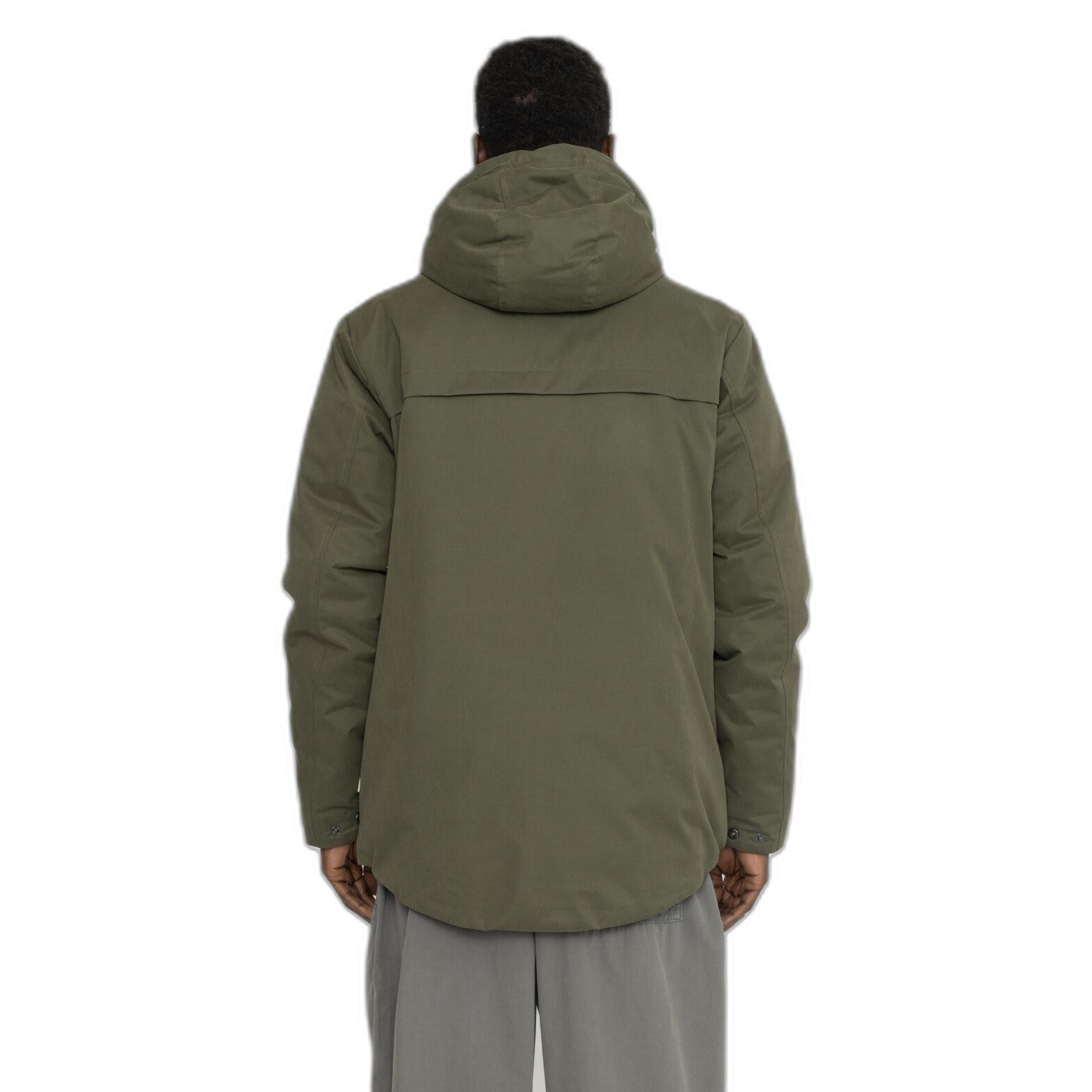 Revolution Kurze Regenjacke mit Kapuze und Reissverschlusstaschen  