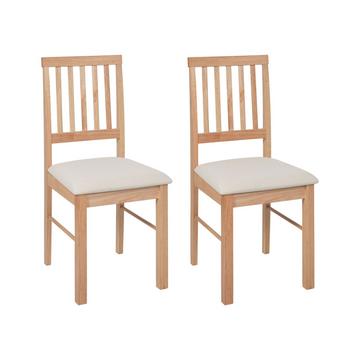 Lot de 2 chaises en Bois d'hévéa Traditionnel ORONO