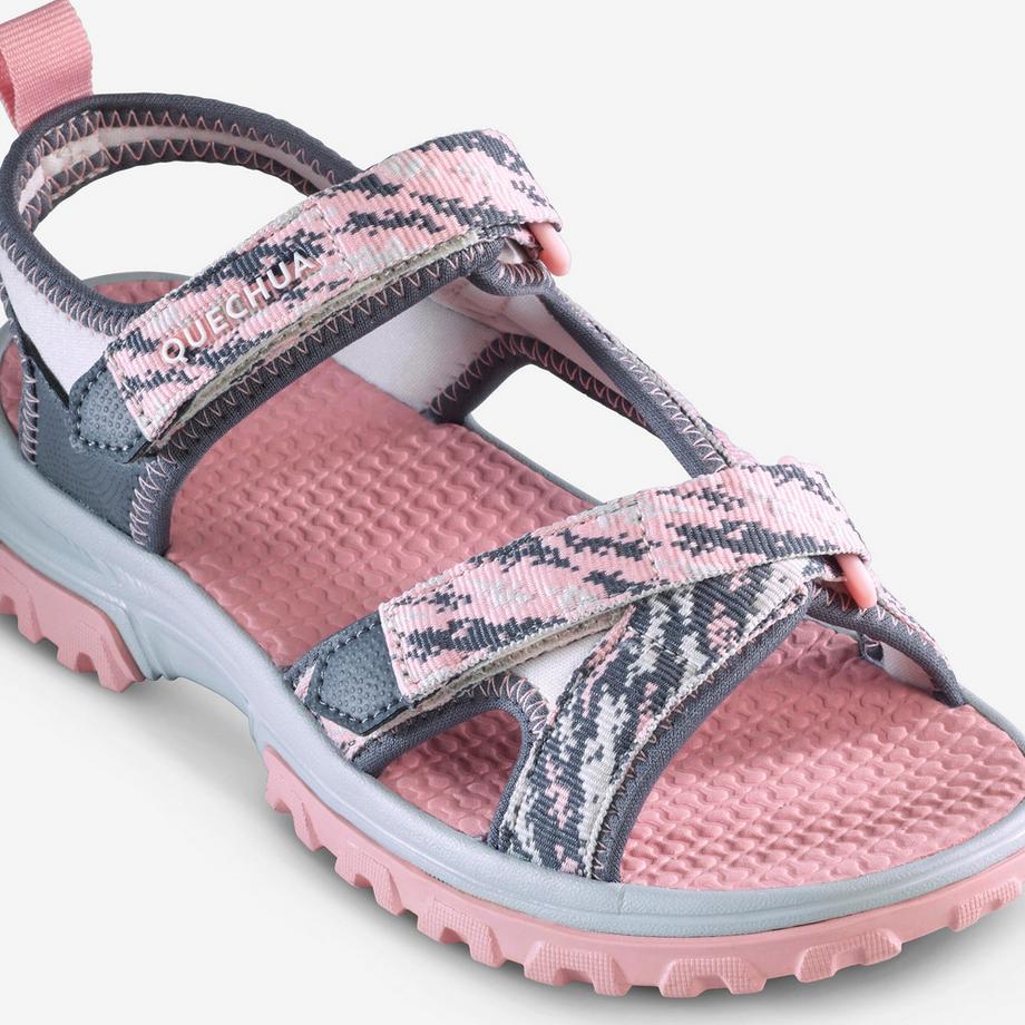 QUECHUA MH120 TW Kinder Wandersandalen Schwarz  