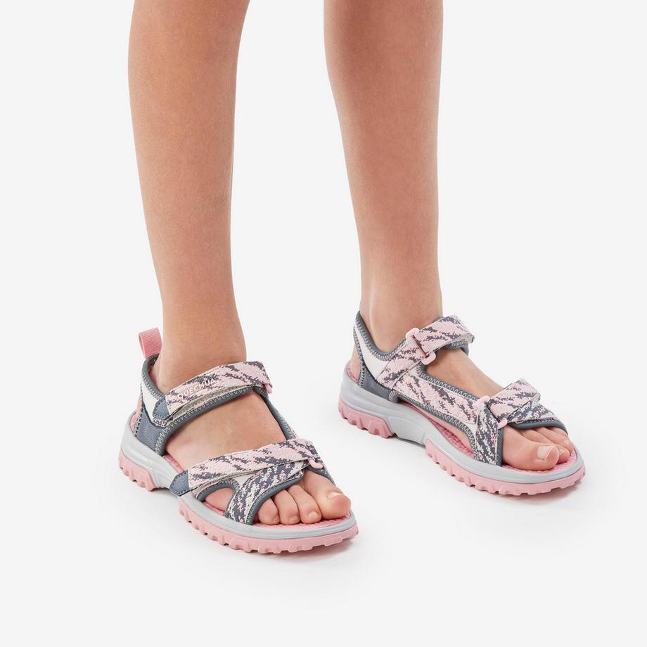 QUECHUA MH120 TW Kinder Wandersandalen Schwarz  
