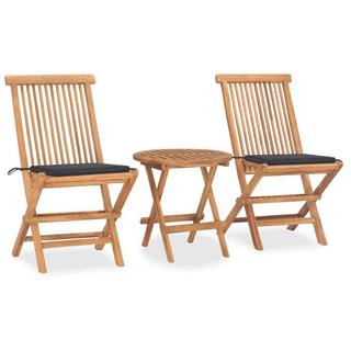 VidaXL set arredo pieghevole giardino Teak riciclato  