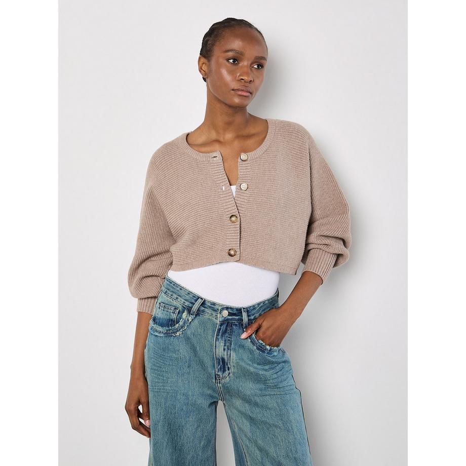 APRICOT Cardigan Corto Maniche a Pipistrello  