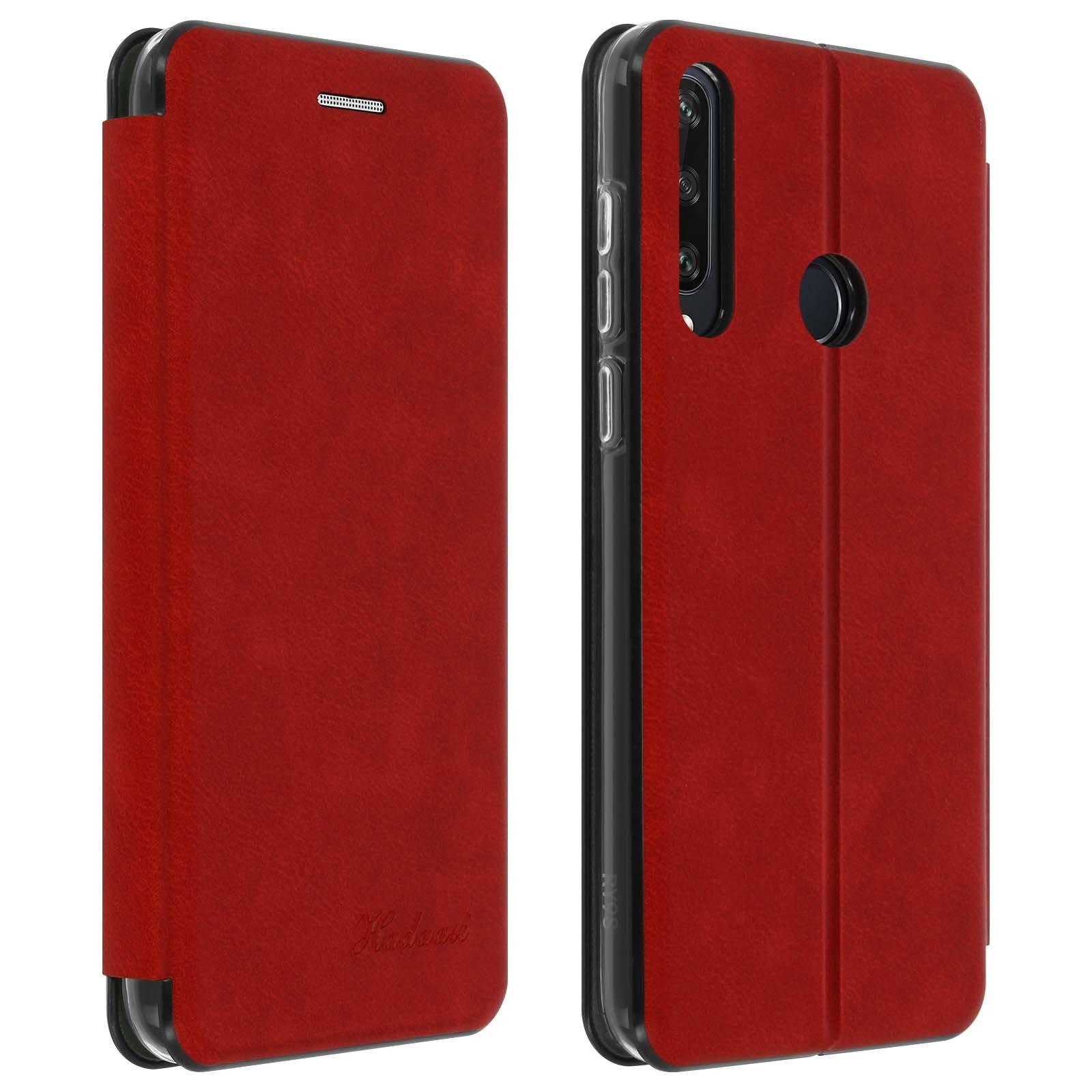 Avizar  Housse Huawei Y6p Simili-Cuir Rouge 