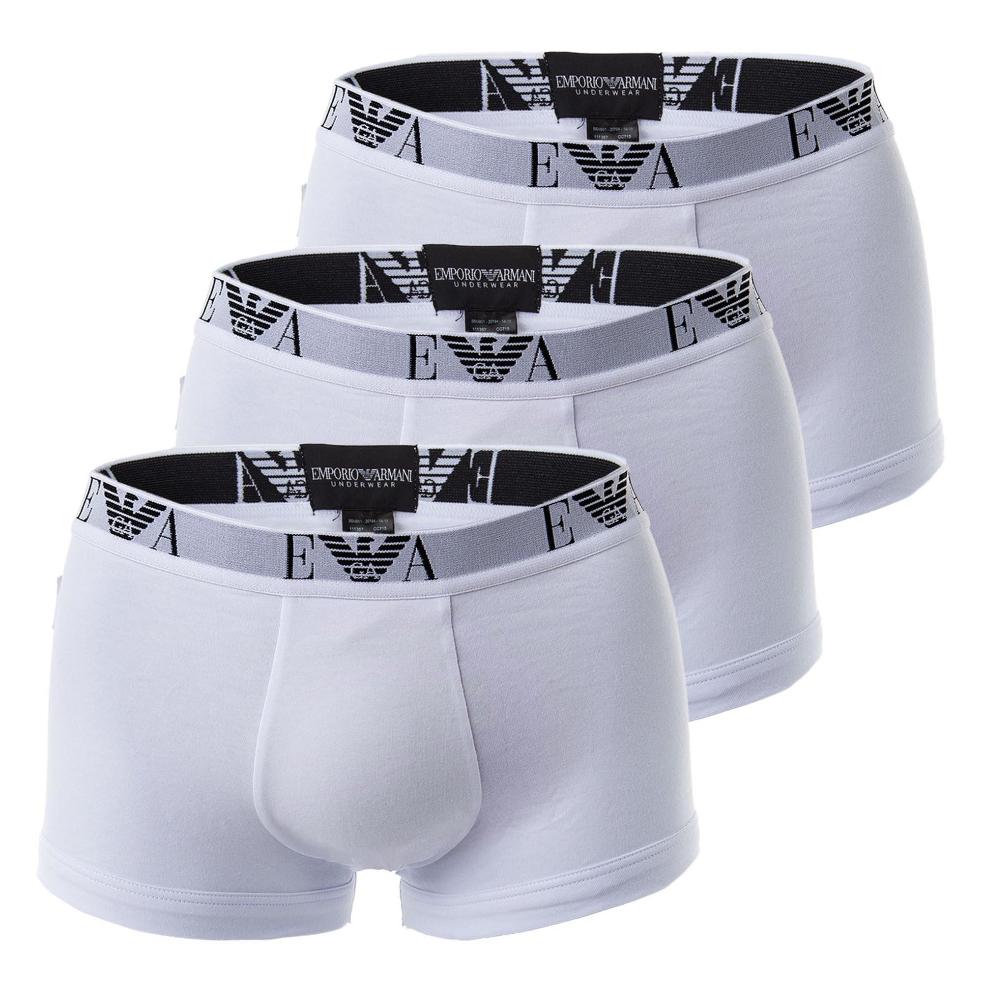 Image of Boxershort 3er Pack Figurbetont Herren Weiss XXL
