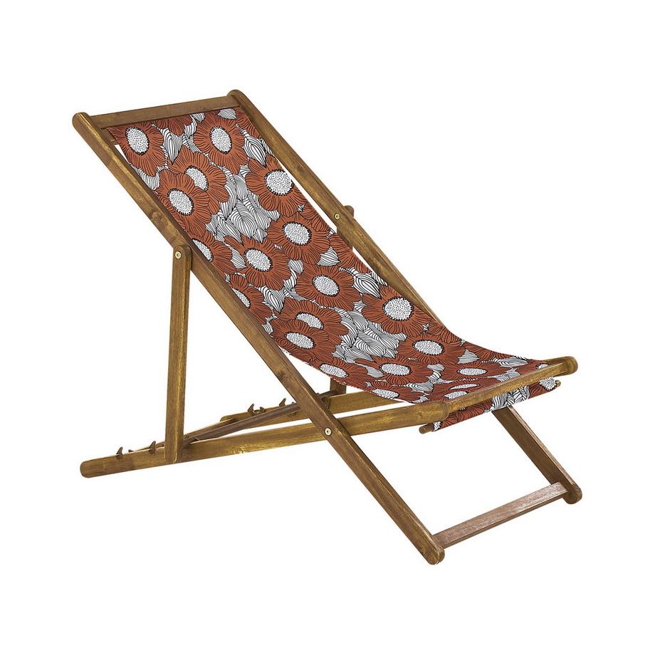 Beliani Set mit 2 klappbaren Liegestühlen aus Stoff Modern ANZIO  