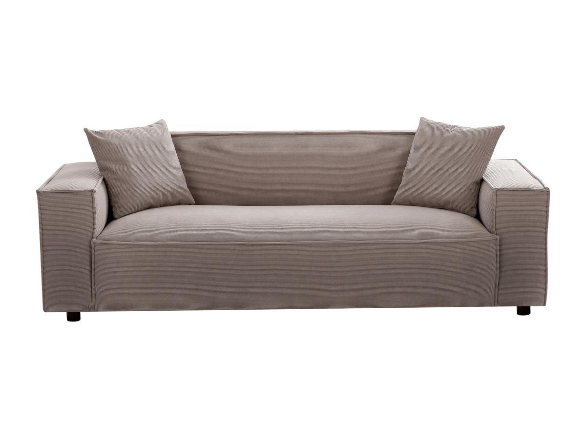 PASCAL MORABITO Sofa 3-Sitzer - Cord - Grau - BORORE  