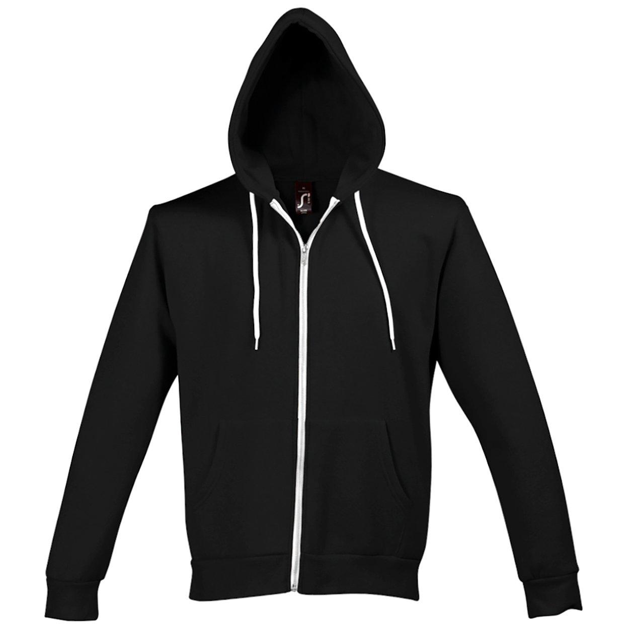 Image of Silver Kapuzenjacke Kapuzensweatshirt Mit Reißverschluss Damen Schwarz S