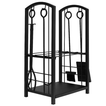 Chariot à bûches avec 4 outils