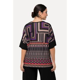 Ulla Popken  Maglia dal taglio oversize con scollo a girocollo e mezze maniche 