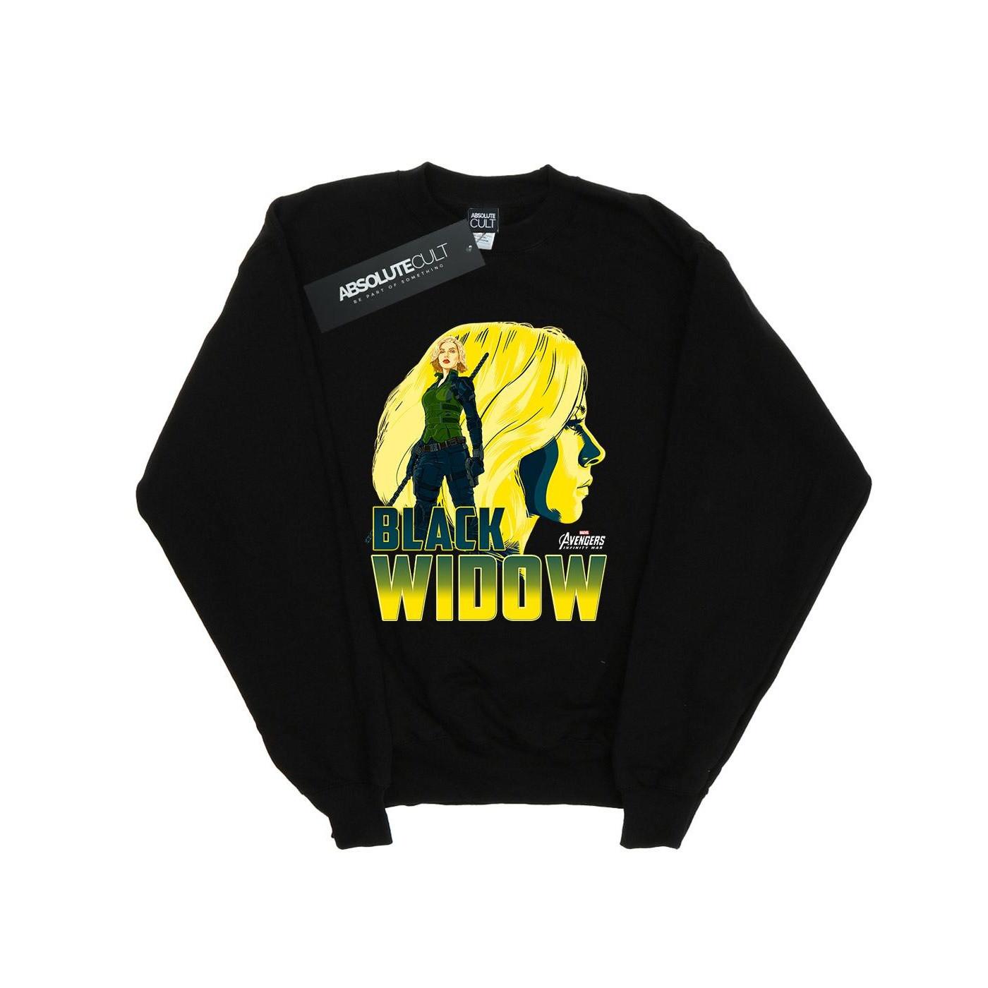 Image of Avengers Infinity War Black Widow Character Sweatshirt Damen Schwarz XL