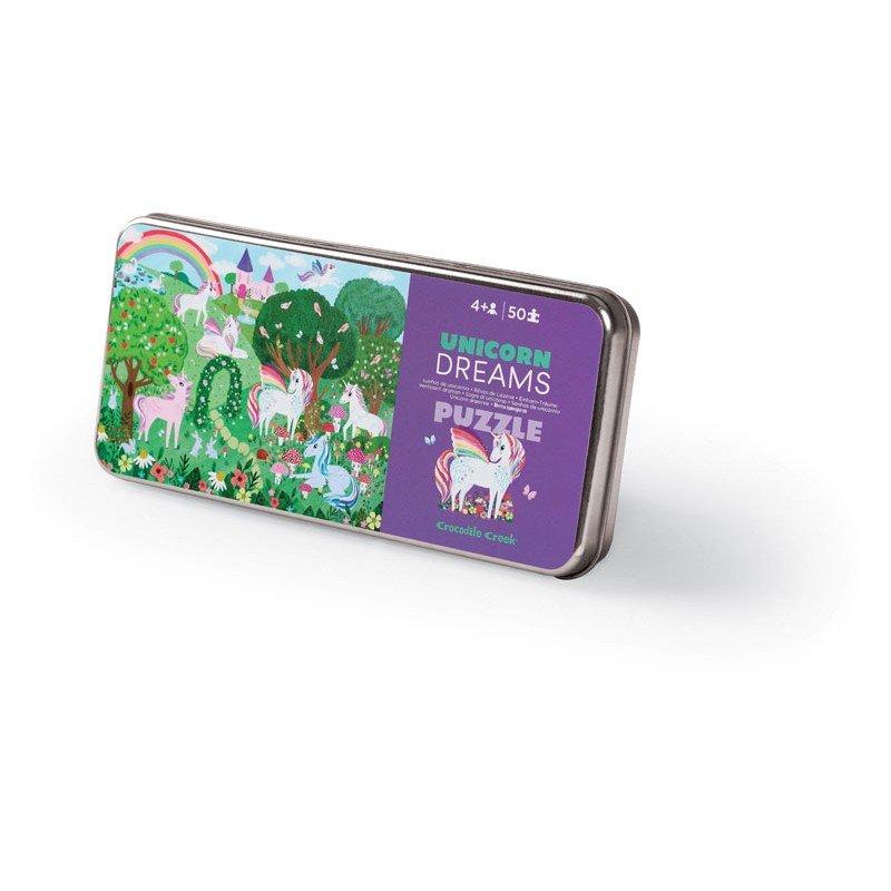 Image of Tin Puzzle, Einhorn Träume 50 pcs Violett