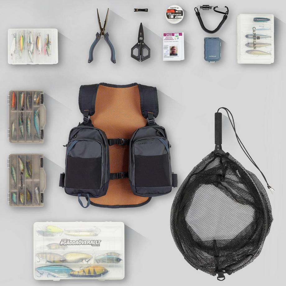 CAPERLAN  Sac de poitrine pêche étanche polyester 10 L 