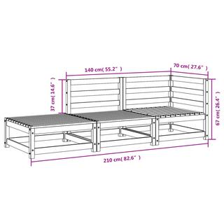 VidaXL Gartensofa douglasienholz  