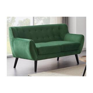 Vente-unique Sofa 2-Sitzer - Samt - Tannengrün - SERTI  