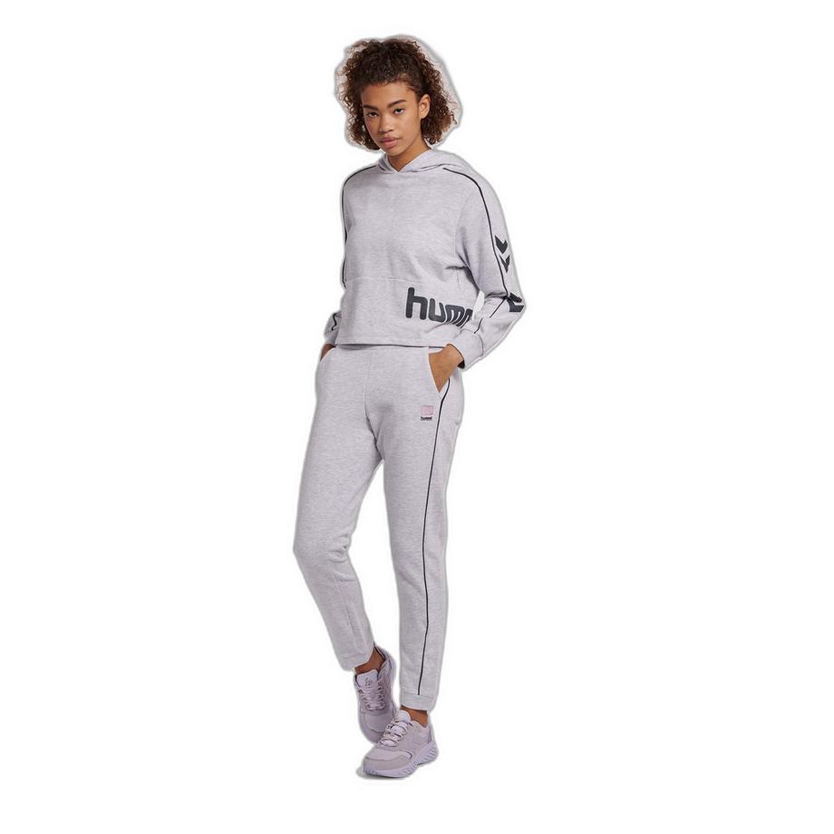Hummel Felpa con cappuccio cropped con stampa grafica  