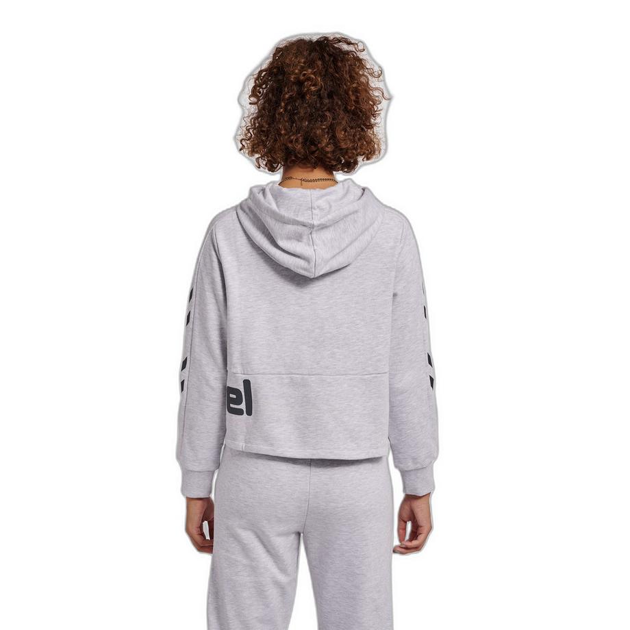 Hummel Felpa con cappuccio cropped con stampa grafica  