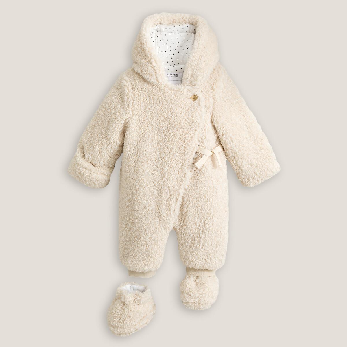 Image of Warmer Overall Mit Kapuze Unisex Beige 12 mese