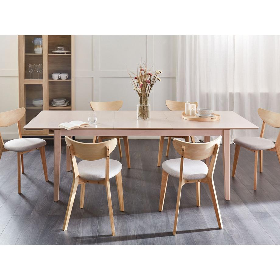 Beliani Tavolo da pranzo estensibile en Fibra a media densità (MDF) Scandinavo CROSBY  