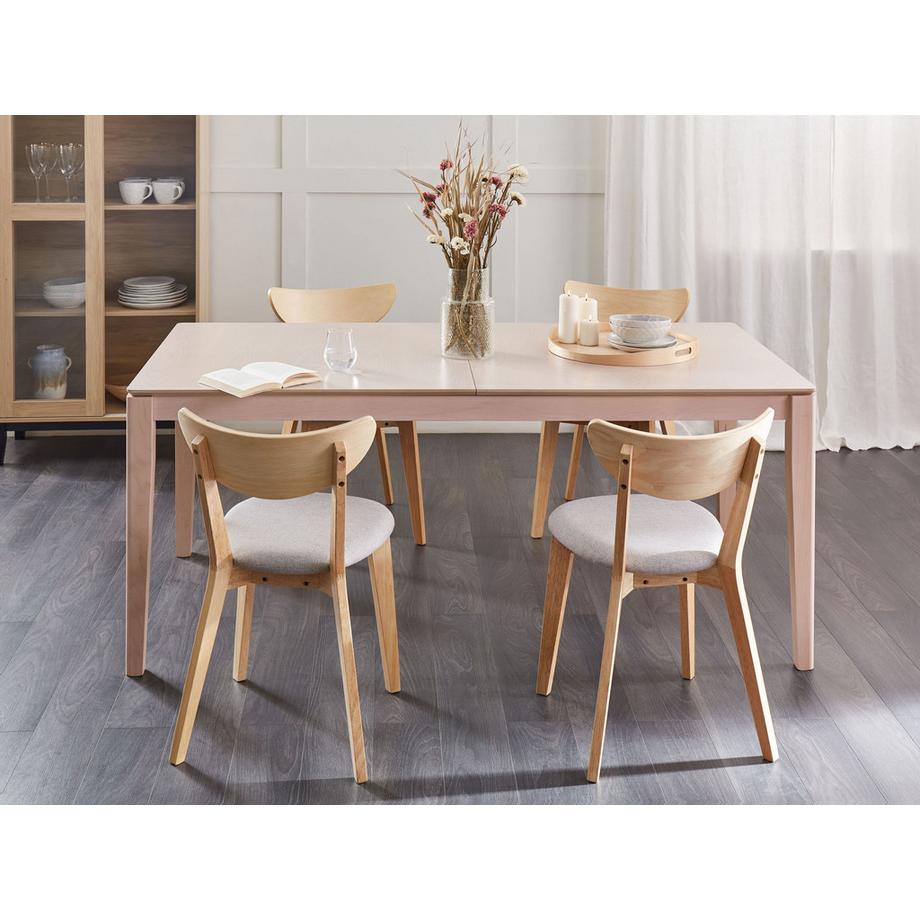 Beliani Tavolo da pranzo estensibile en Fibra a media densità (MDF) Scandinavo CROSBY  