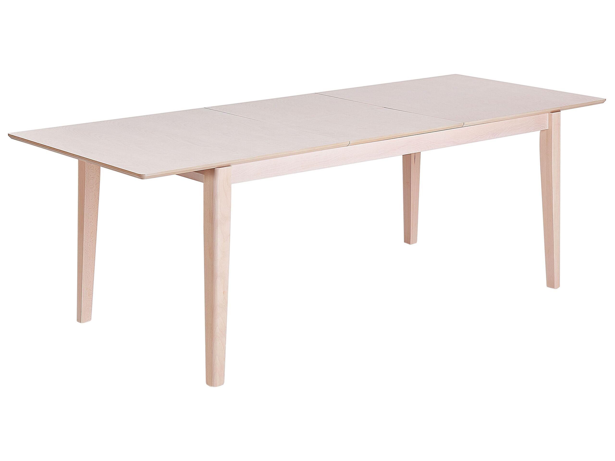 Beliani Table de salle à manger extensible en MDF Scandinave CROSBY  